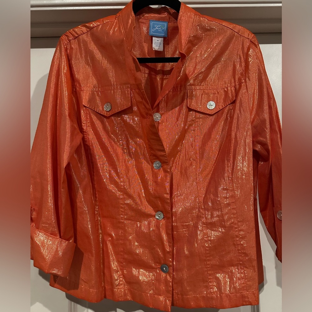 Lara Lane Shimmering Mango shacket